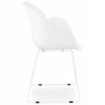 CIRSE Designstuhl aus Polypropylen weiß Metallfüße (weiß)
