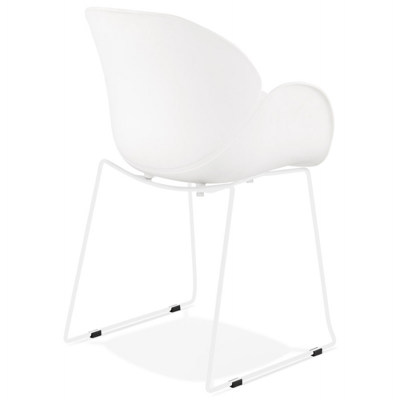 CIRSE Designstuhl aus Polypropylen weiß Metallfüße (weiß) - image 43263