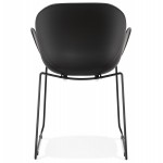 CIRSE Designstuhl aus Polypropylen schwarz Metallfüße (schwarz)