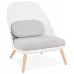AGAVE Sedia a sdraio di design scandinavo AGAVE (bianco, grigio chiaro)