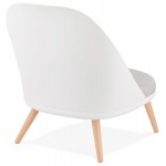 AGAVE Skandinavischer Design-Lounge-Sessel (weiß, hellgrau)