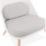 AGAVE Skandinavischer Design-Lounge-Sessel (weiß, hellgrau)