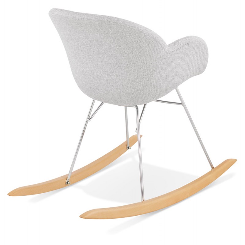 EDEN design rocking chair in fabric (light grey) - image 43340