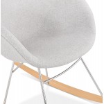EDEN design rocking chair in fabric (light grey)