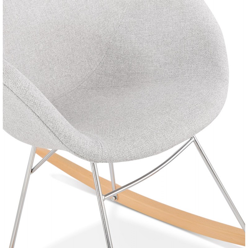 EDEN design rocking chair in fabric (light grey) - image 43343
