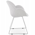 ADELE tapered foot design chair in fabric (light grey)