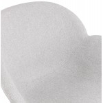 Chaise design pied effilé ADELE en tissu (gris clair)