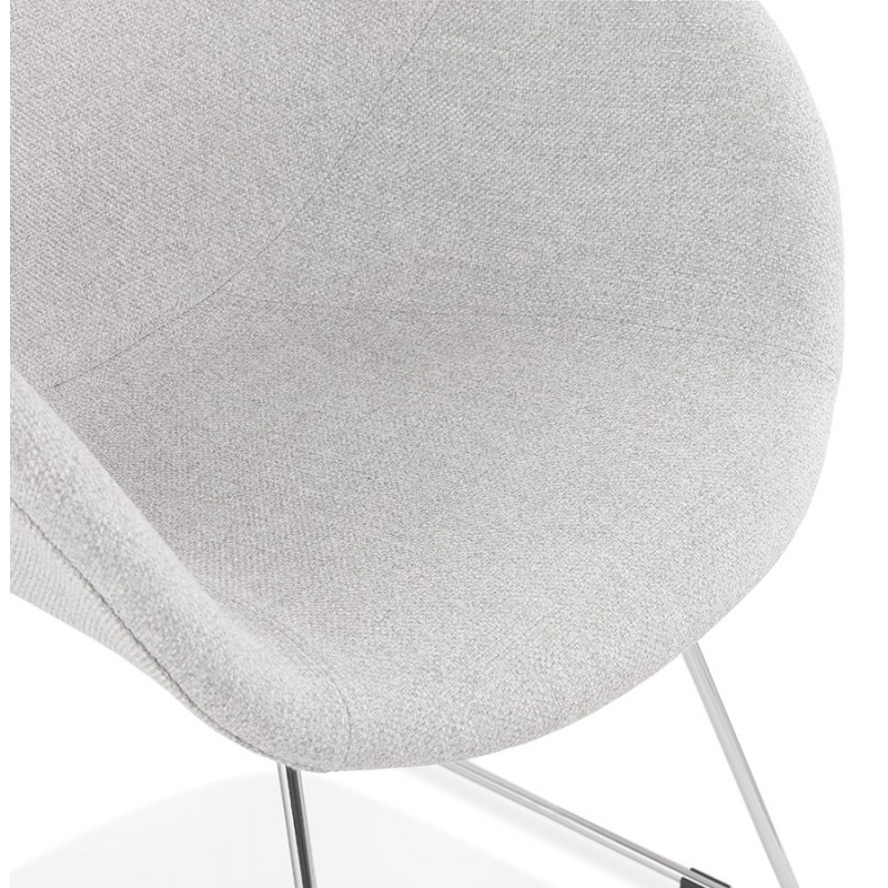 ADELE konverkint Fuß Design Stuhl aus Stoff (hellgrau) - image 43357