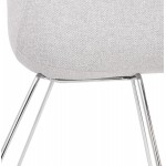 ADELE konverkint Fuß Design Stuhl aus Stoff (hellgrau)