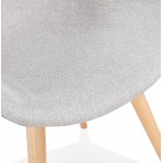 Sedia a silla ribassato LENA scandinava in tessuto (grigio chiaro)