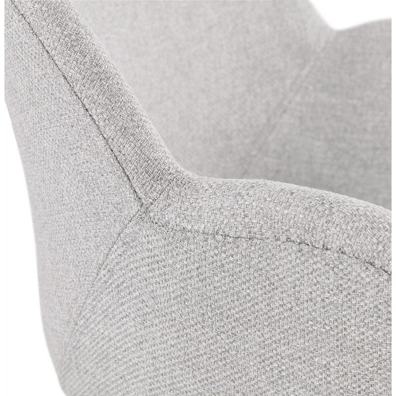 Sedia a silla ribassato LENA scandinava in tessuto (grigio chiaro) - image 43372