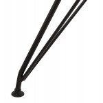 Silla de diseño de estilo industrial TOM en tejido de pie de metal negro (gris claro)