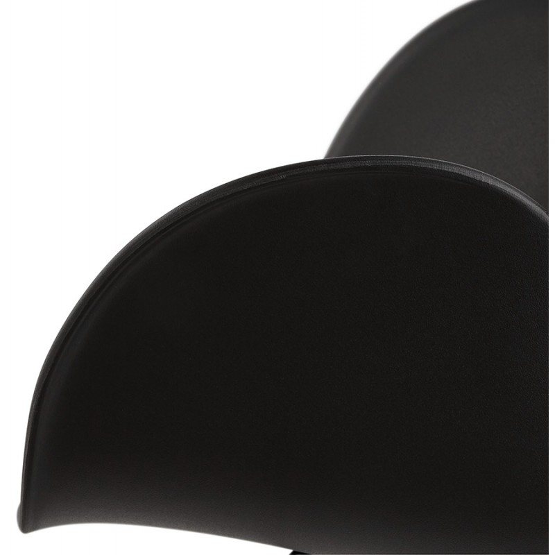 SORBIER Schreibtischstuhl auf Rädern aus Polypropylen Chrom Metallfüße (schwarz) - image 43474