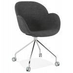 Office chair on CAPUCINE fabric wheels (anthracite grey)