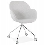 Office chair on CAPUCINE wheels in fabric (light grey)
