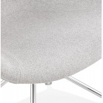 Chaise de bureau sur roulettes CAPUCINE en tissu (gris clair)