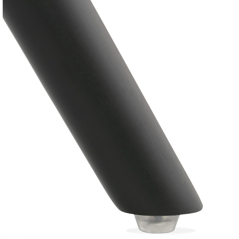 Silla de diseño escandinavo con reposapiés de madera ARUM negro -negro (blanco) - image 43523