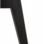 Chaise design scandinave avec accoudoirs KALLY pieds bois couleur noire (noir)