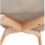 LOTUS skandinavisches Design Patchwork Stuhl (blau, grau, beige)