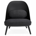 AGAVE skandinavischer Design Lounge Stuhl (dunkelgrau, schwarz)