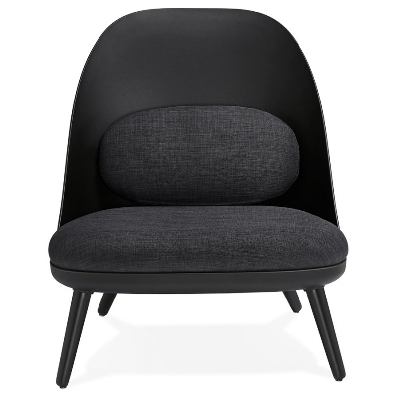 Fauteuil lounge design scandinave AGAVE (gris foncé, noir) - image 43588