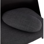 Fauteuil lounge design scandinave AGAVE (gris foncé, noir)
