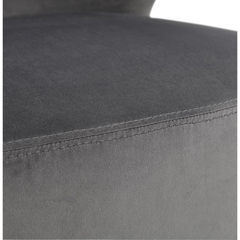 Sedia yASUO design in velluto piedi nero (grigio) - image 43604
