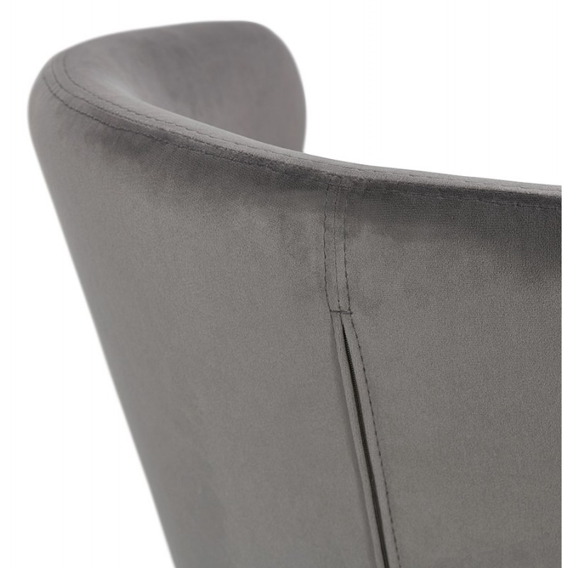 YASUO design chair in velvet feet black (grey) - image 43606