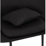 Silla lounge GOYAVE en tejido (negro)