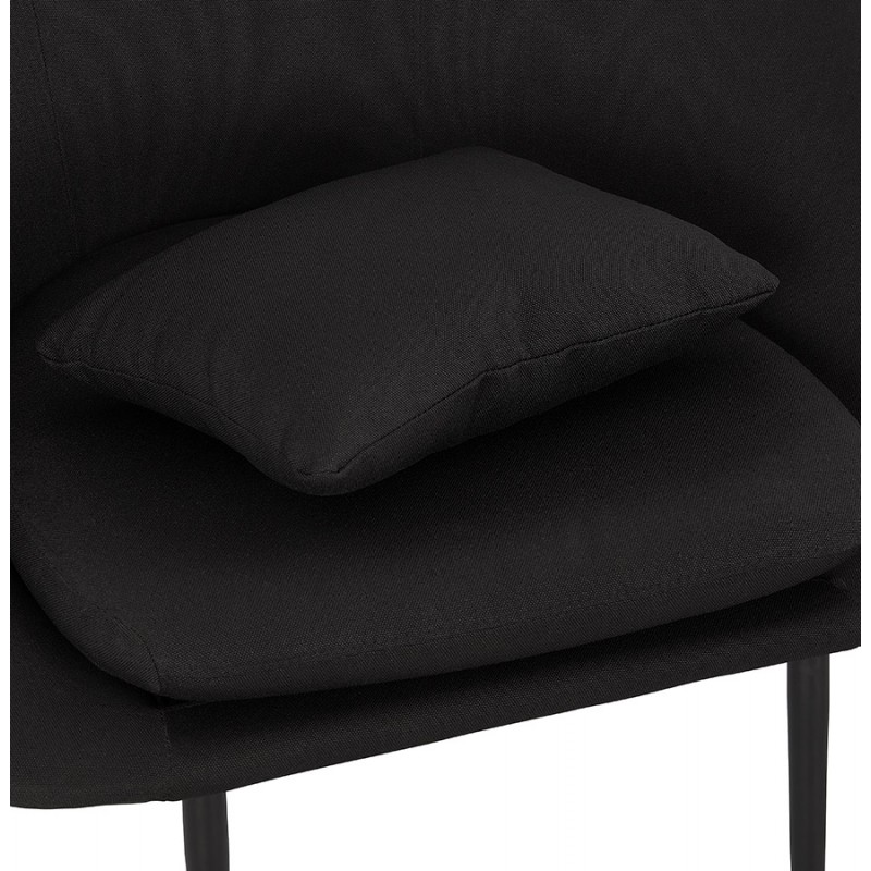 Fauteuil design lounge GOYAVE en tissu (noir) - image 43648