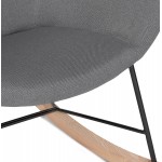 Rocking chair KABOSU en tissu (gris clair)