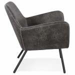 Hiro retro und Vintage Lounge Stuhl (dunkelgrau)