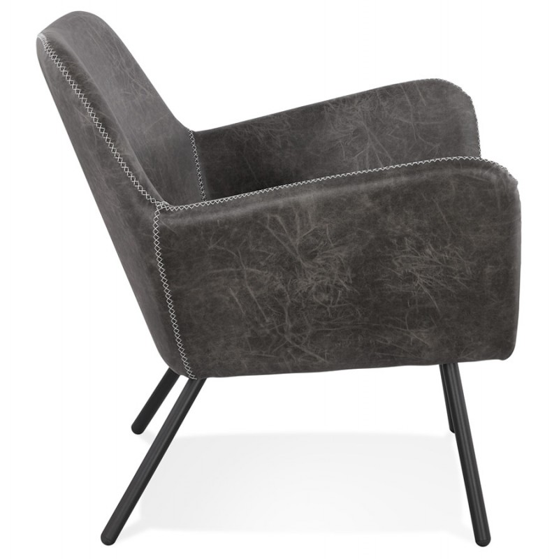 Hiro retro and vintage lounge chair (dark grey) - image 43685