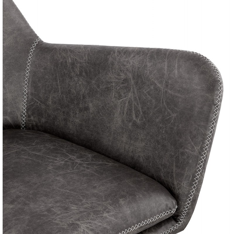 Hiro retro and vintage lounge chair (dark grey) - image 43688