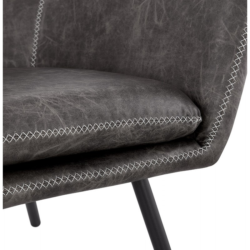 Hiro retro and vintage lounge chair (dark grey) - image 43693