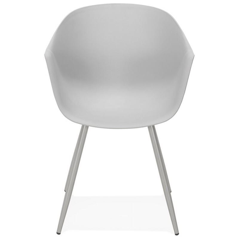 Sedia di design scandinava con braccioli COLZA in polipropilene (grigio) - image 43699
