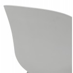 Silla de diseño escandinavo con apoyabrazos COLZA en polipropileno (gris)