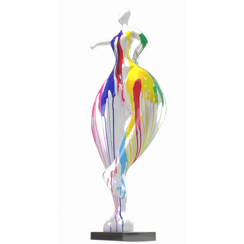 Escultura decorativa de estatua WOMAN ELEGANTE en resina H138 cm (Multicolor) - image 43749