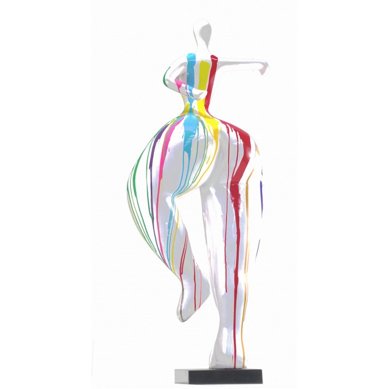 Escultura decorativa de estatua WOMAN ELEGANTE en resina H138 cm (Multicolor) - image 43754