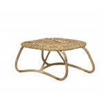 Coffee table, natural rattan bean BOUCLE vintage style