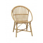 Bruno vintage style natural rattan chair