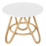Niedriger Tisch, Stück Rattan DIABOLO Sofa (60 cm) (weiß)