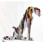 Statuetta di design scultura decorativa resina Panther Savannah H100 (multicolor)