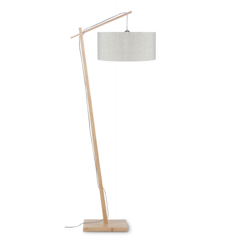 Lampada in legno andate e paralume di lino eco-friendly (lino naturale e leggero) - image 44458