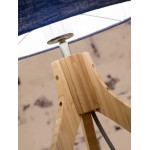 Lampada da tavolo Bamboo e lampada di lino eco-friendly annaPURNA (naturale, grigio scuro)