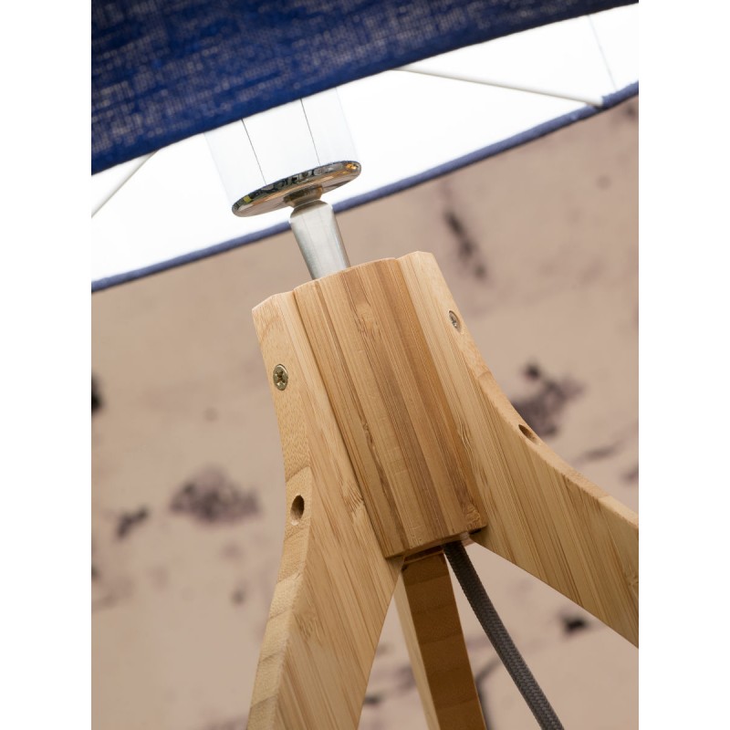 Lampada da tavolo Bamboo e lampada di lino eco-friendly annaPURNA (naturale, grigio scuro) - image 44525