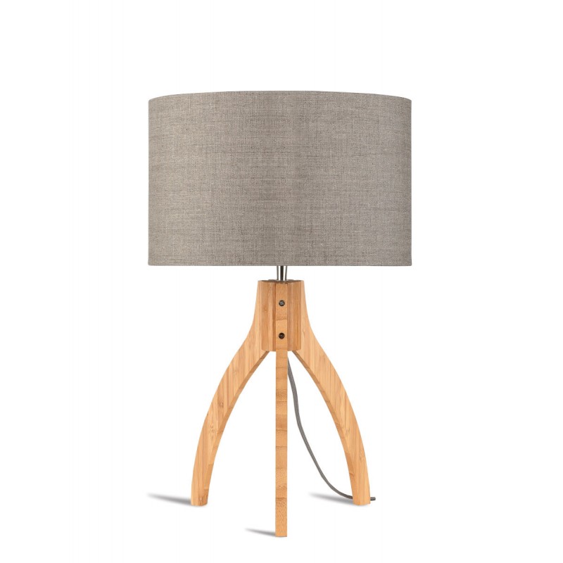 Lampada da tavolo Bamboo e lampada di lino eco-friendly annaPURNA (lino naturale e scuro) - image 44530