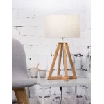 Bamboo table lamp and EVEREST eco-friendly linen lamp (natural, light linen)