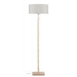 Lampada in legno in piedi con bambù e paralume di lino ECO-friendly FUJI (lino naturale e leggero)