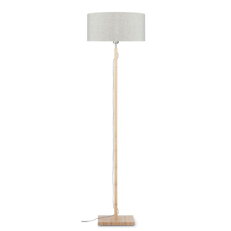 Lampada in legno in piedi con bambù e paralume di lino ECO-friendly FUJI (lino naturale e leggero) - image 44656